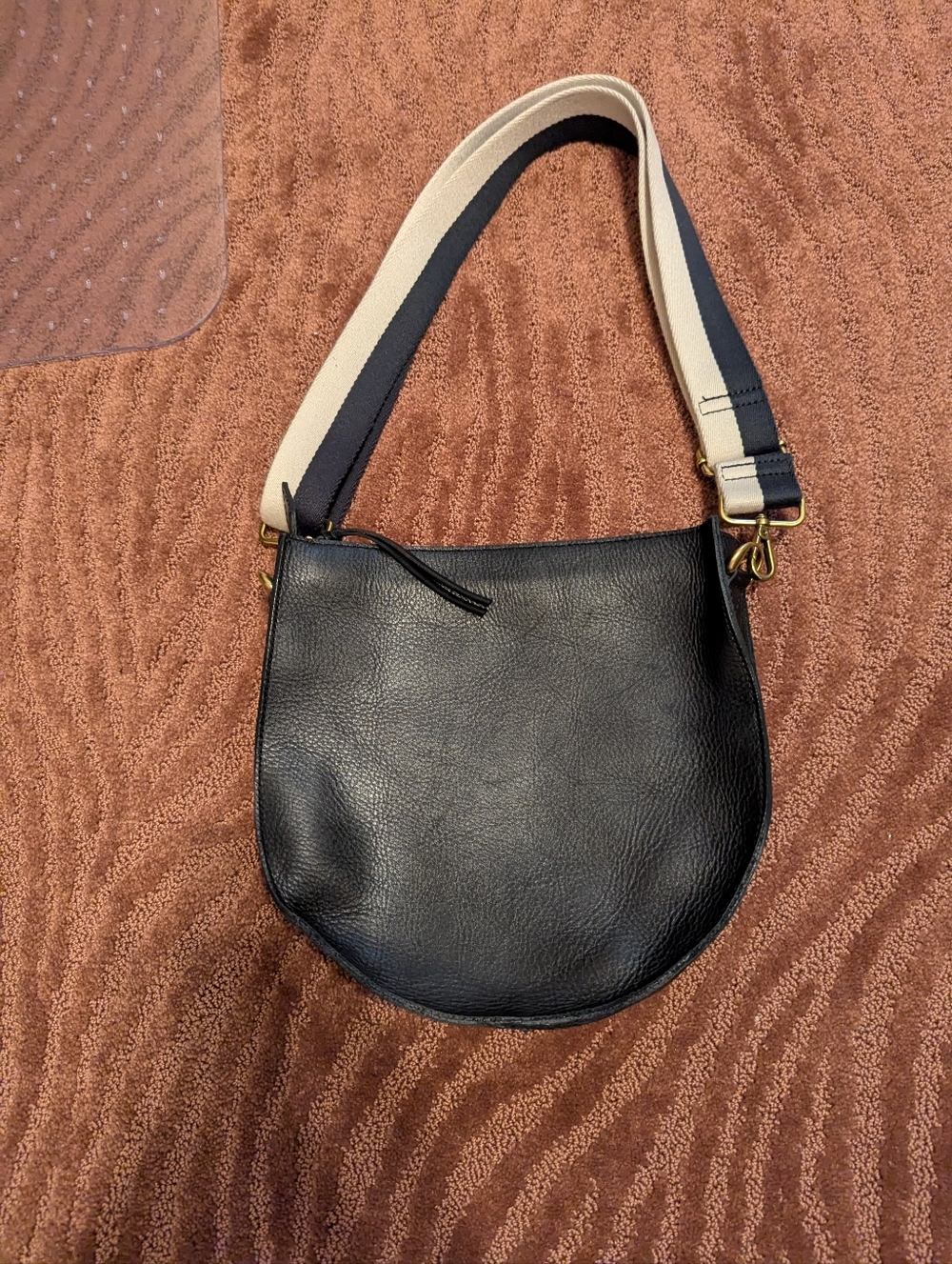 Madewell Transport Saddlebag Crossbody Bag In True Black - Picture 4 of 9